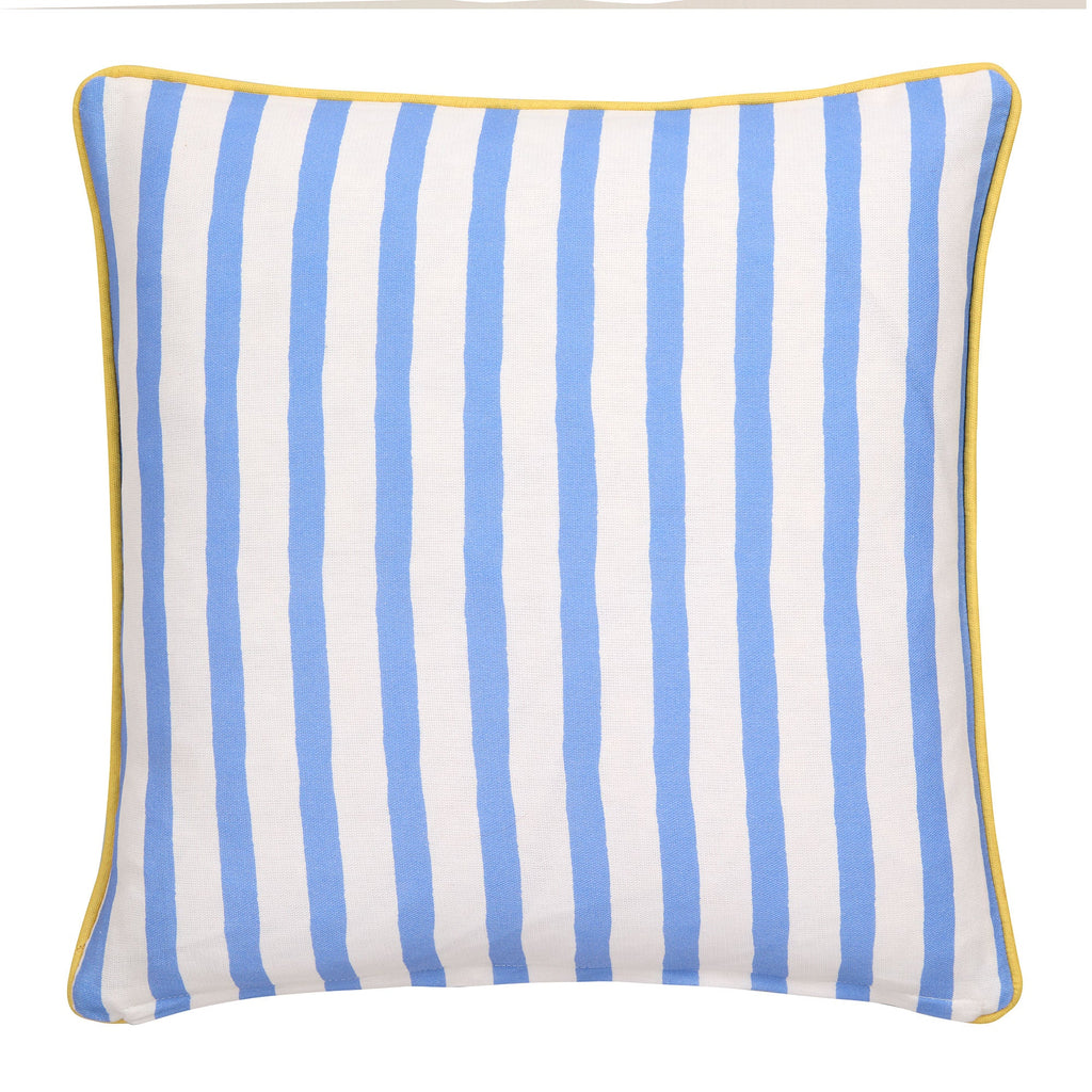 Coussin d'extérieur motif coupe de citrons multicolore 43 x 43 cm