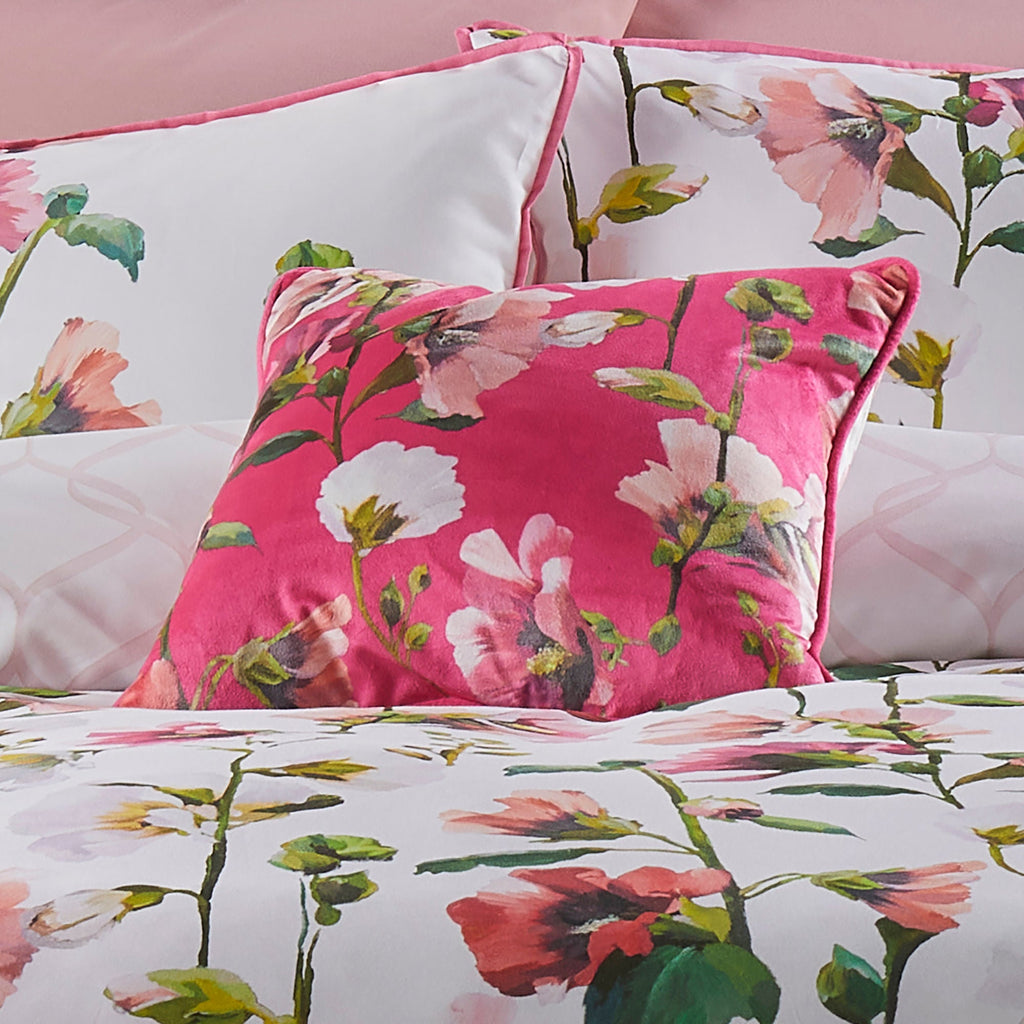 Coussin Layla rose 43 x 43 cm