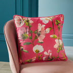 Coussin Layla rose 43 x 43 cm