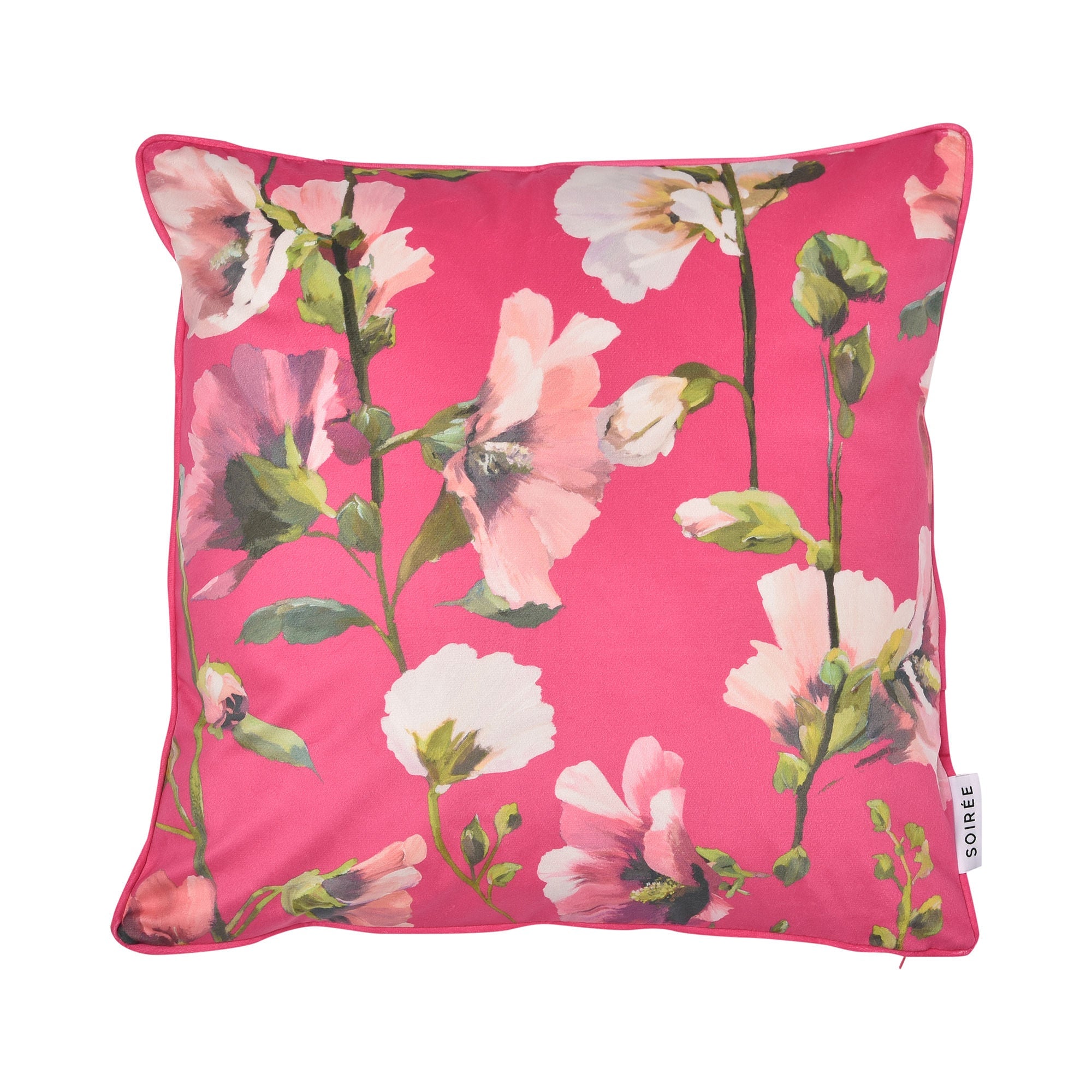 Coussin Layla rose 43 x 43 cm