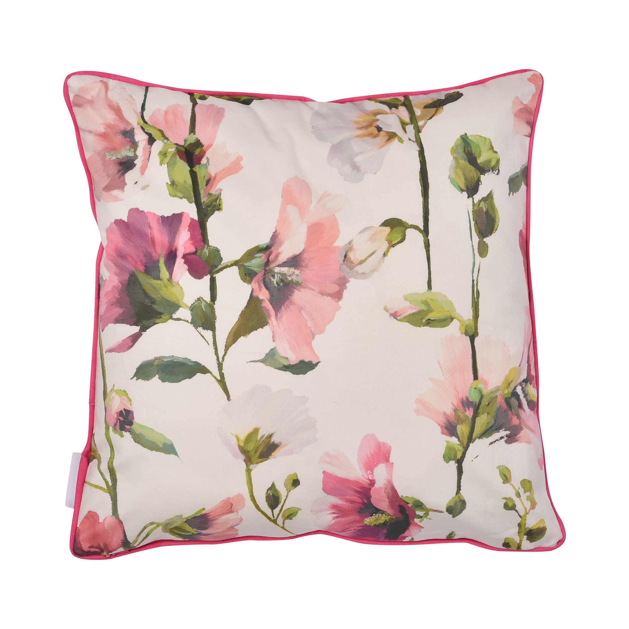 Coussin Layla rose 43 x 43 cm