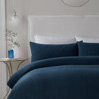 Parure de lit Lindly bleu marine