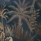 Parure de lit Midnight Palm bleu marine