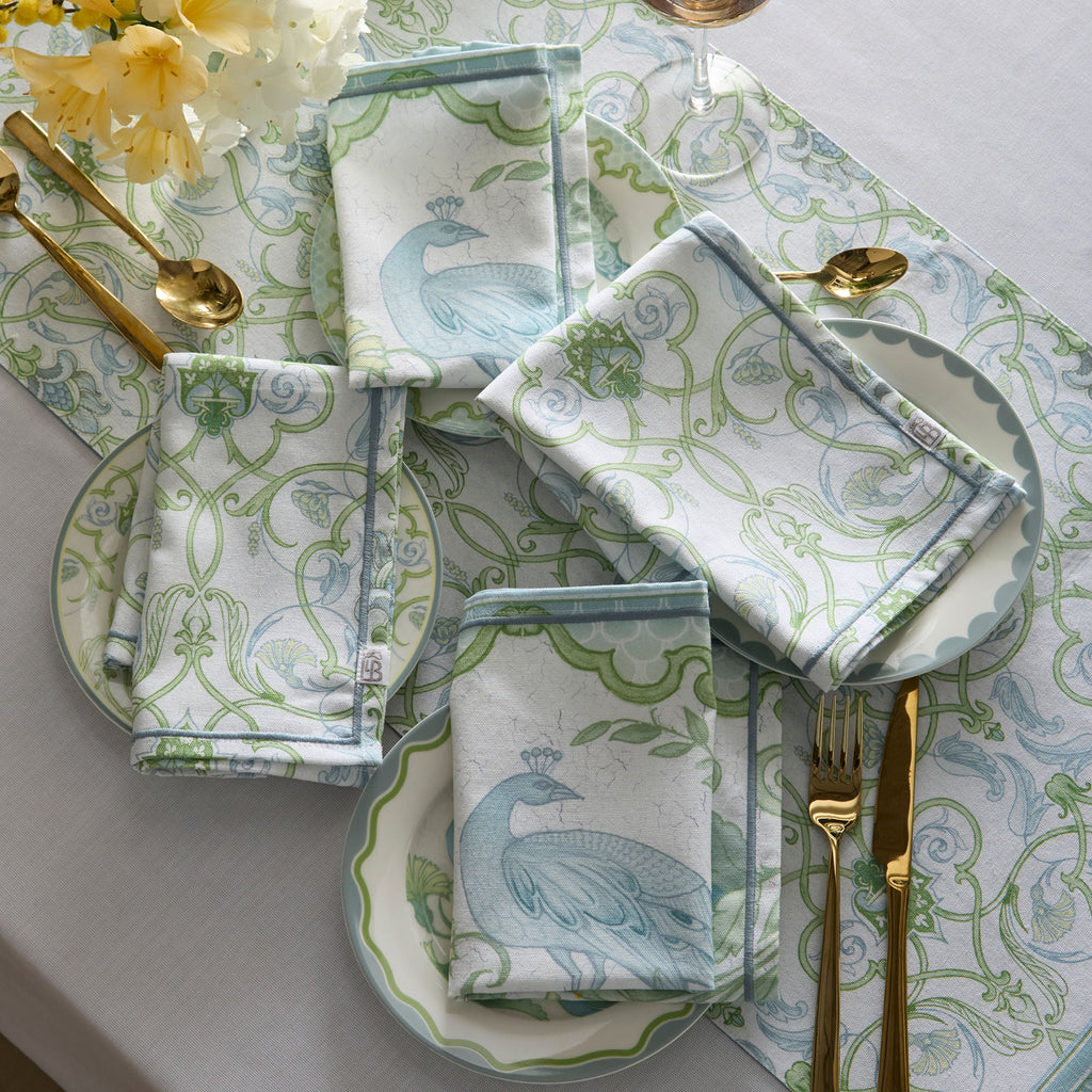 Serviettes Palm Court, paquet de 4, couleur verte