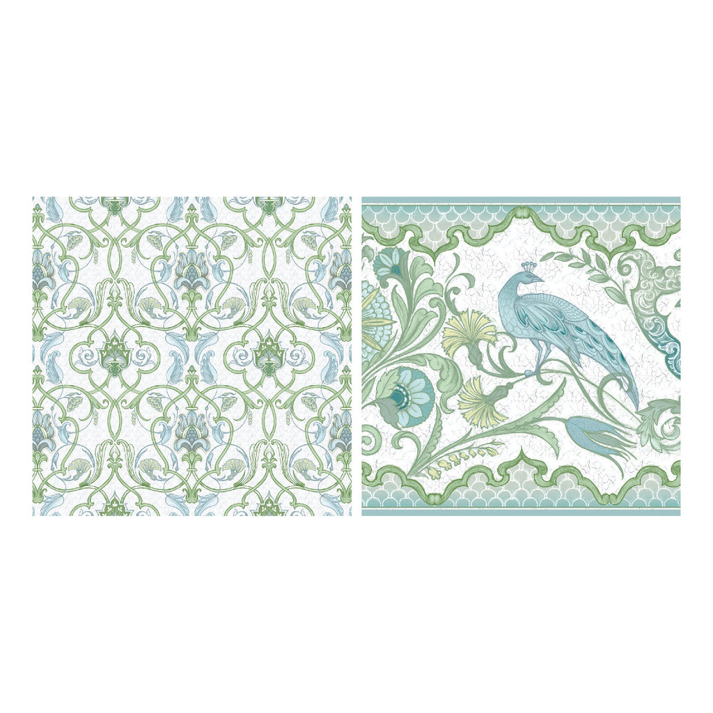 Serviettes Palm Court, paquet de 4, couleur verte
