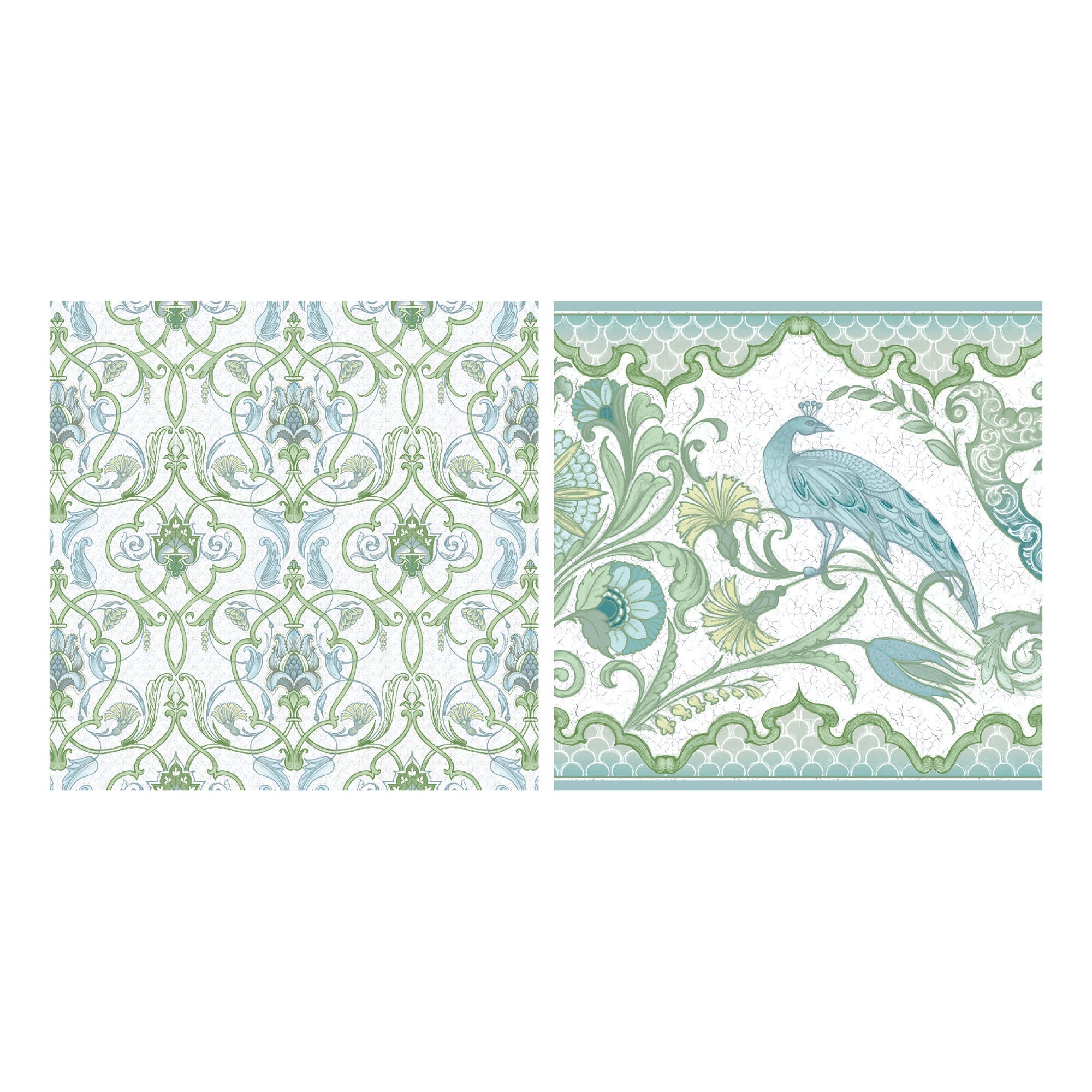 Serviettes Palm Court, paquet de 4, couleur verte