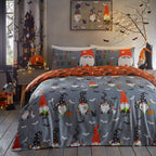 Parure de lit Halloween « Gonks effrayants » grise