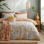 Plaid Soleil Corail/Camel 120 x 150 cm