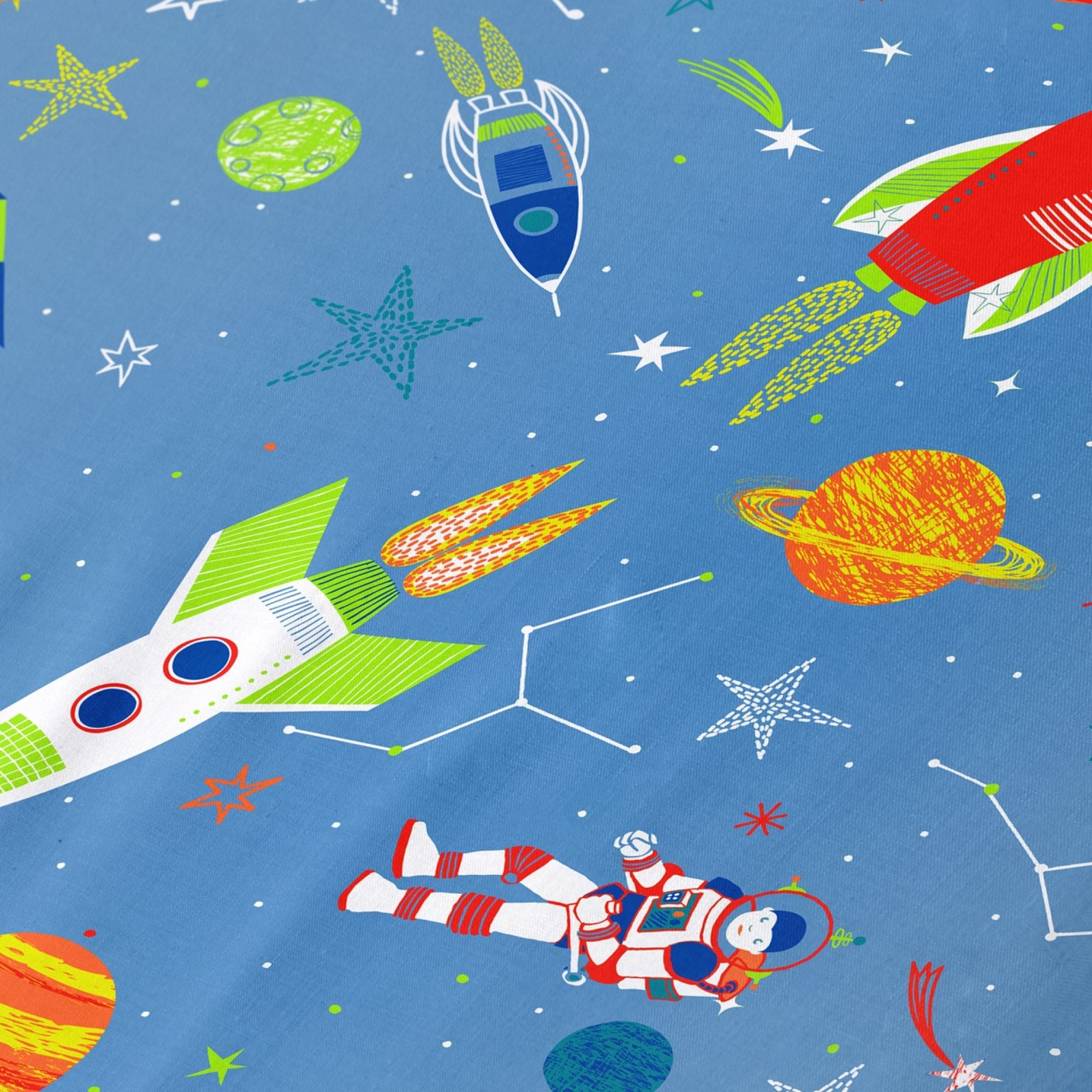 Drap-housse Supersonic de 25 cm de profondeur, bleu