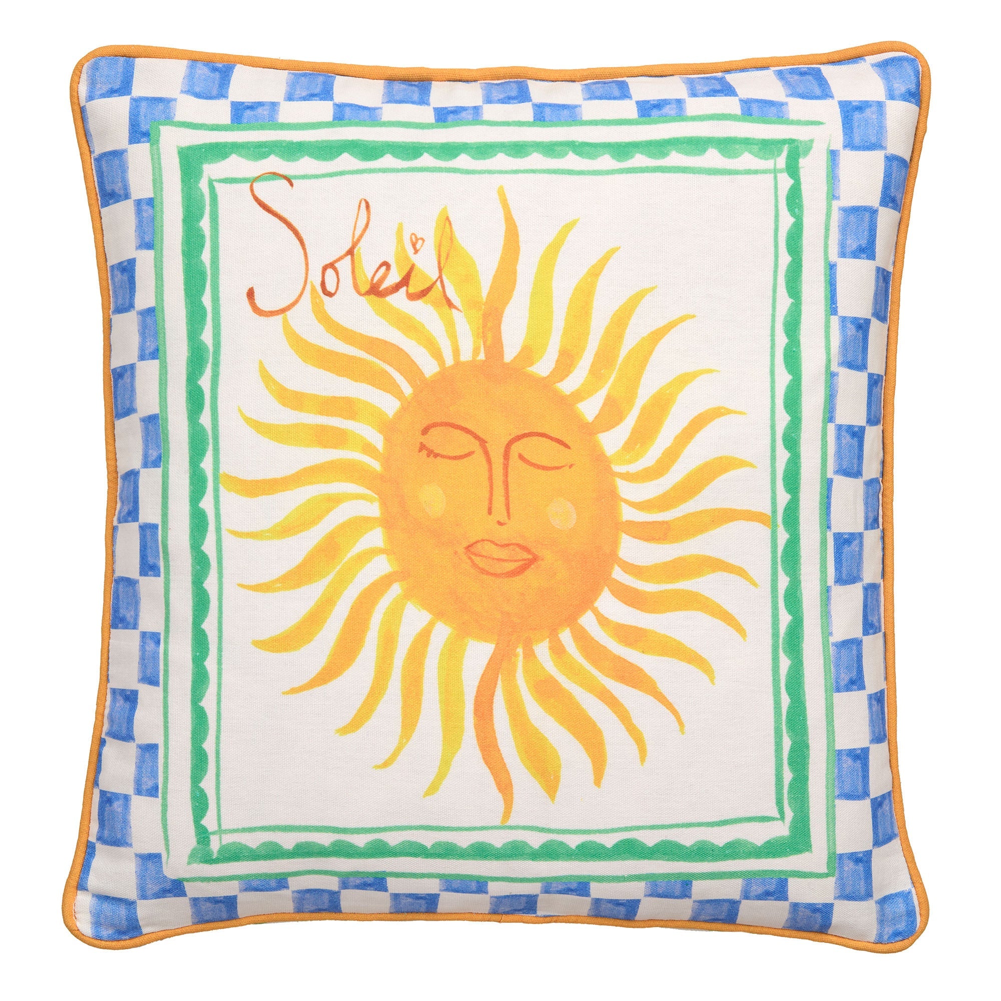 Coussin d'extérieur Soleil Sun multicolore 43 x 43 cm