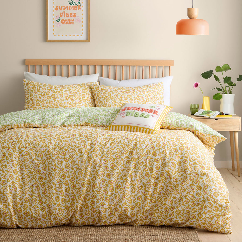 Coussin à slogan « Ambiance estivale » multicolore 43 x 43 cm