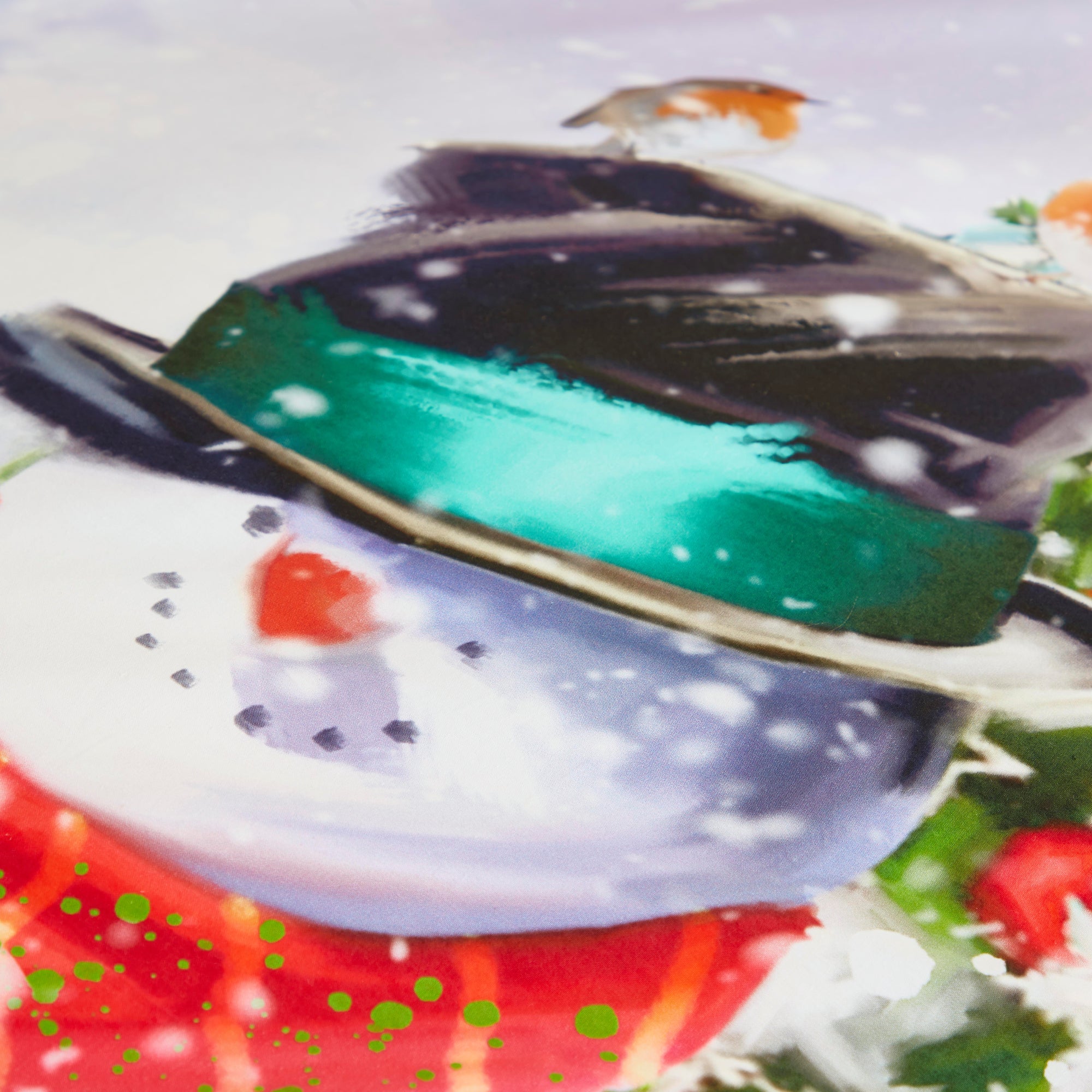 Parure de lit Père Noël et neige de Noël multicolore