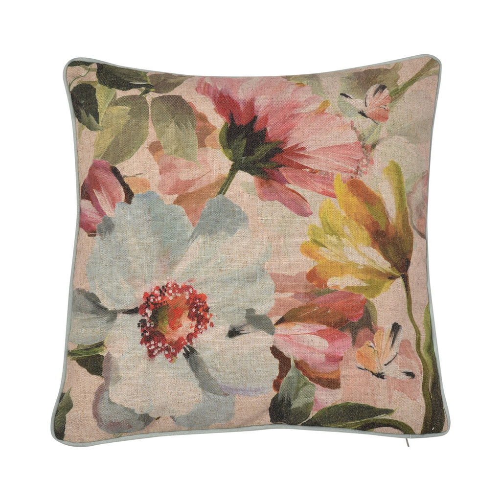 Coussin Sérénité couleur œuf de canard 43 x 43 cm