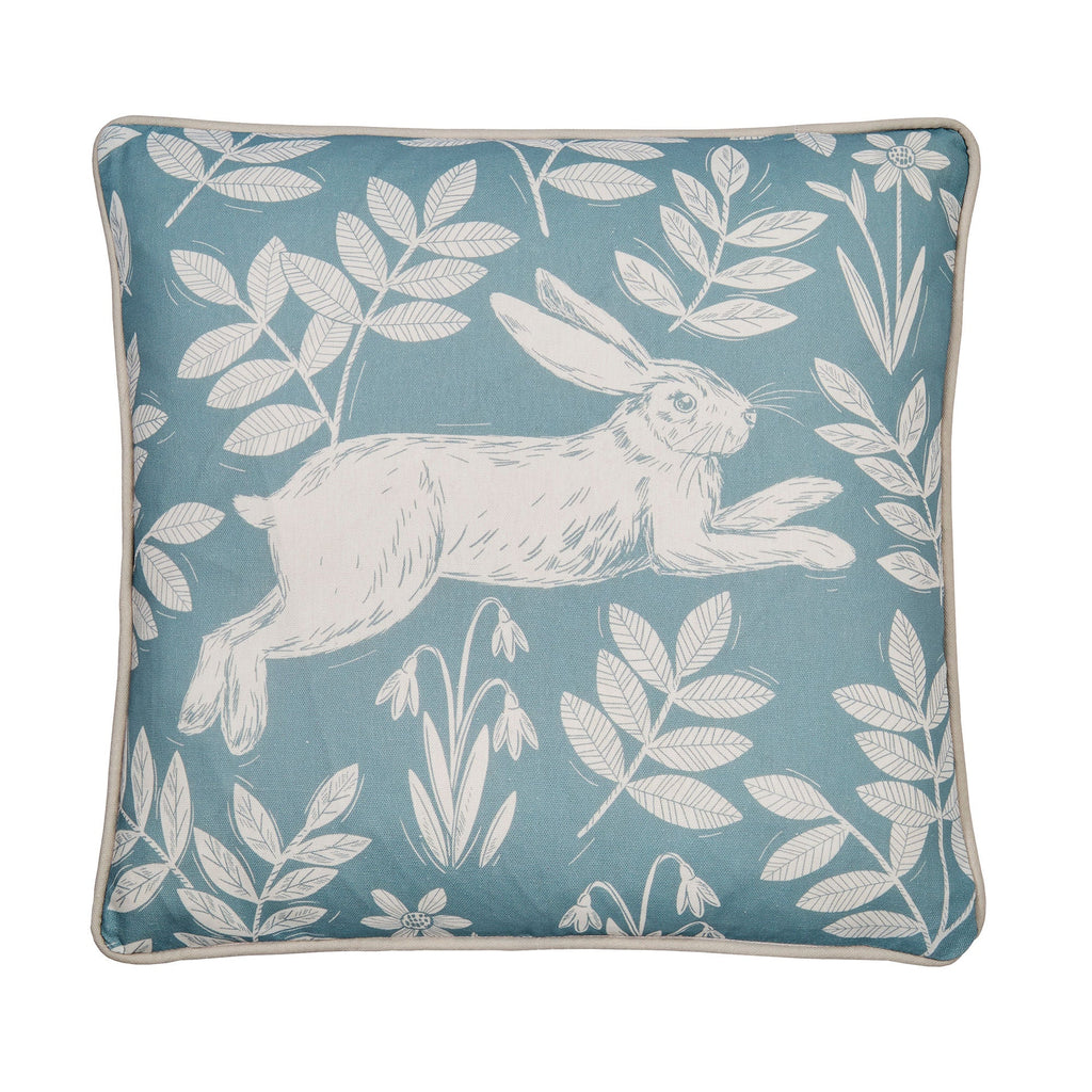 Coussin d'extérieur Spring Rabbit couleur œuf de canard 43 x 43 cm