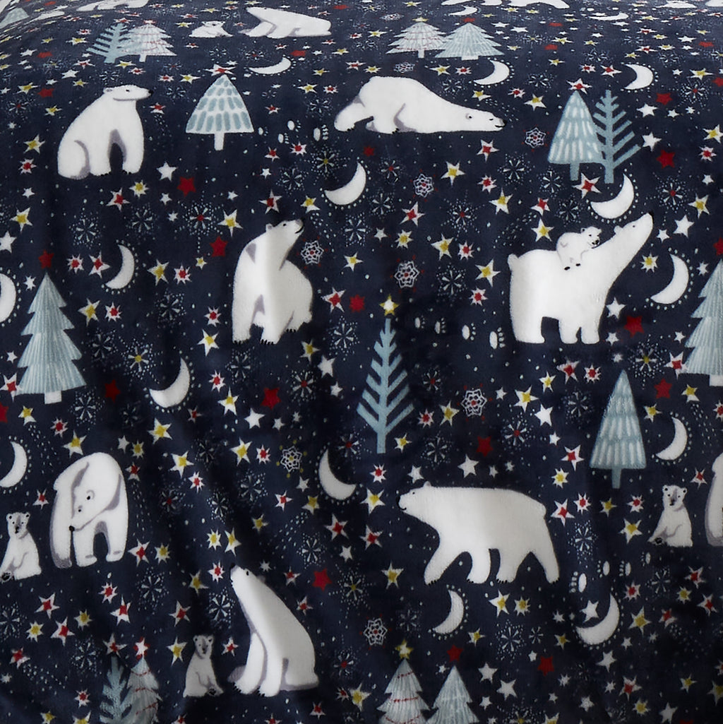 Plaid de Noël Nuit étoilée bleu 120 x 150 cm