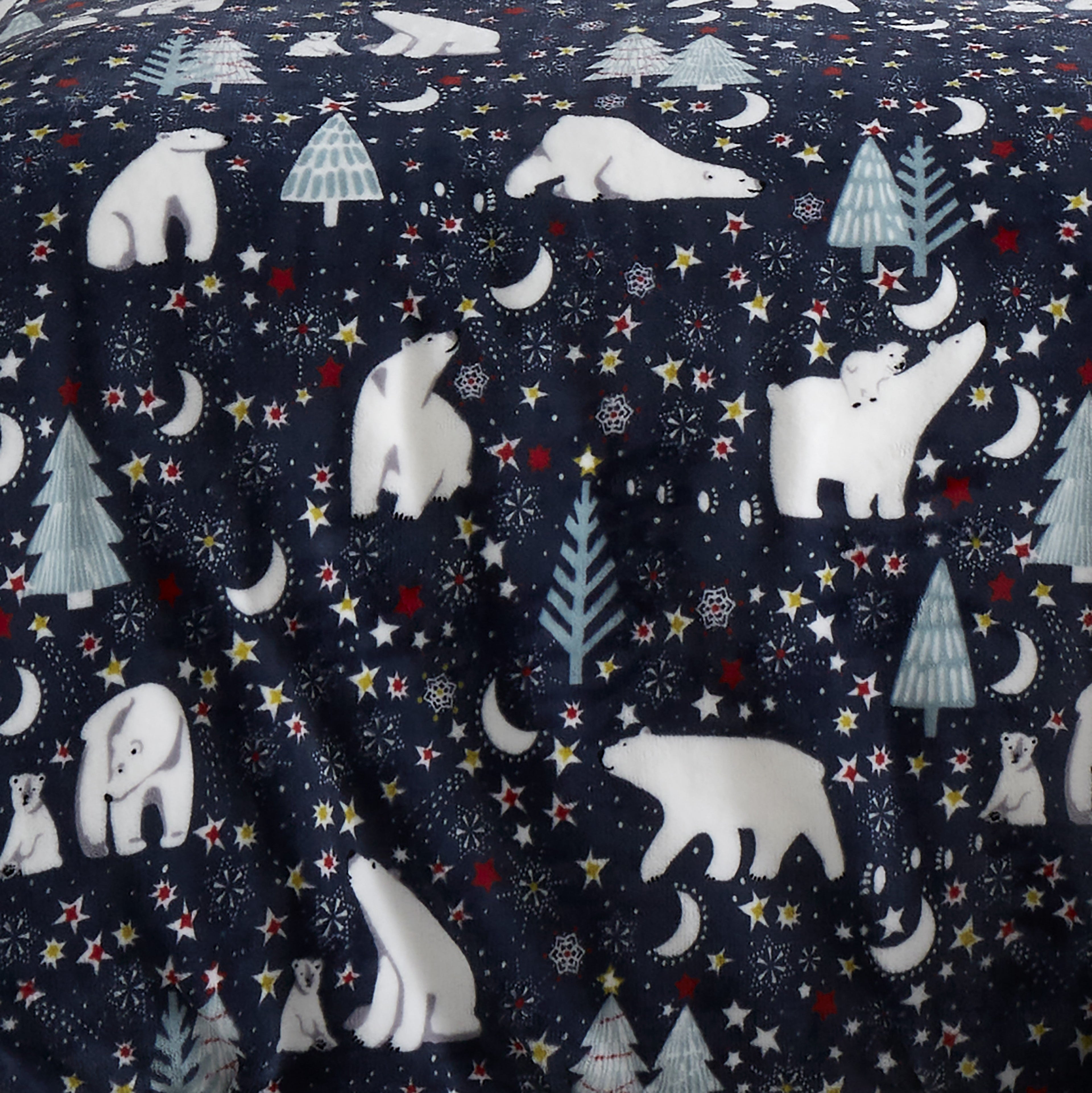 Plaid de Noël Nuit étoilée bleu 120 x 150 cm