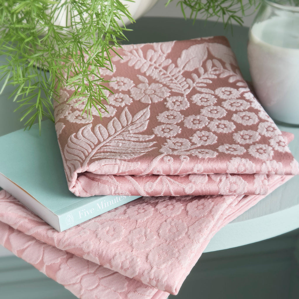 Parure de lit Toria couleur rose poudré