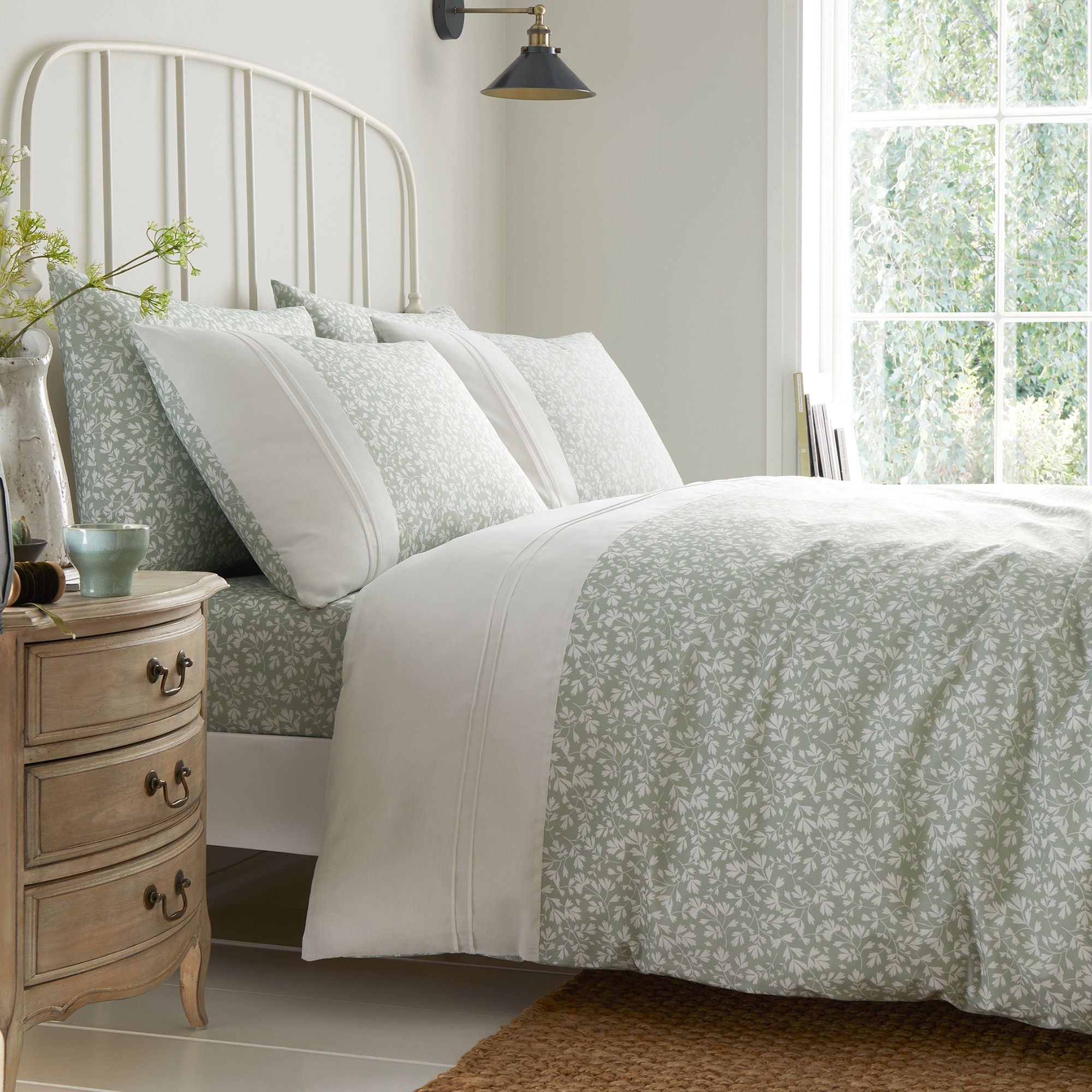 Ensemble de draps-housses Tess 28 cm de profondeur, vert