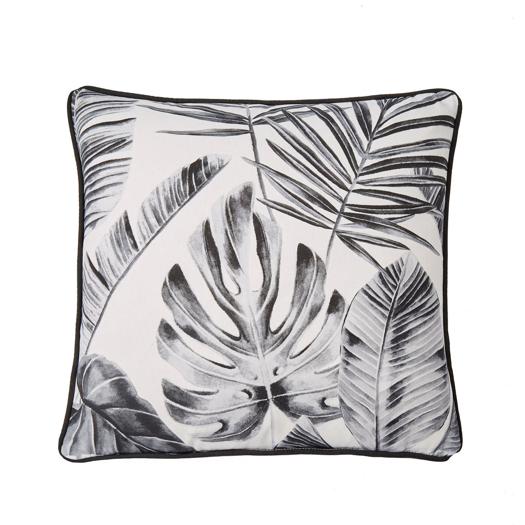 Coussin d'extérieur Tahiti argenté 43 x 43 cm
