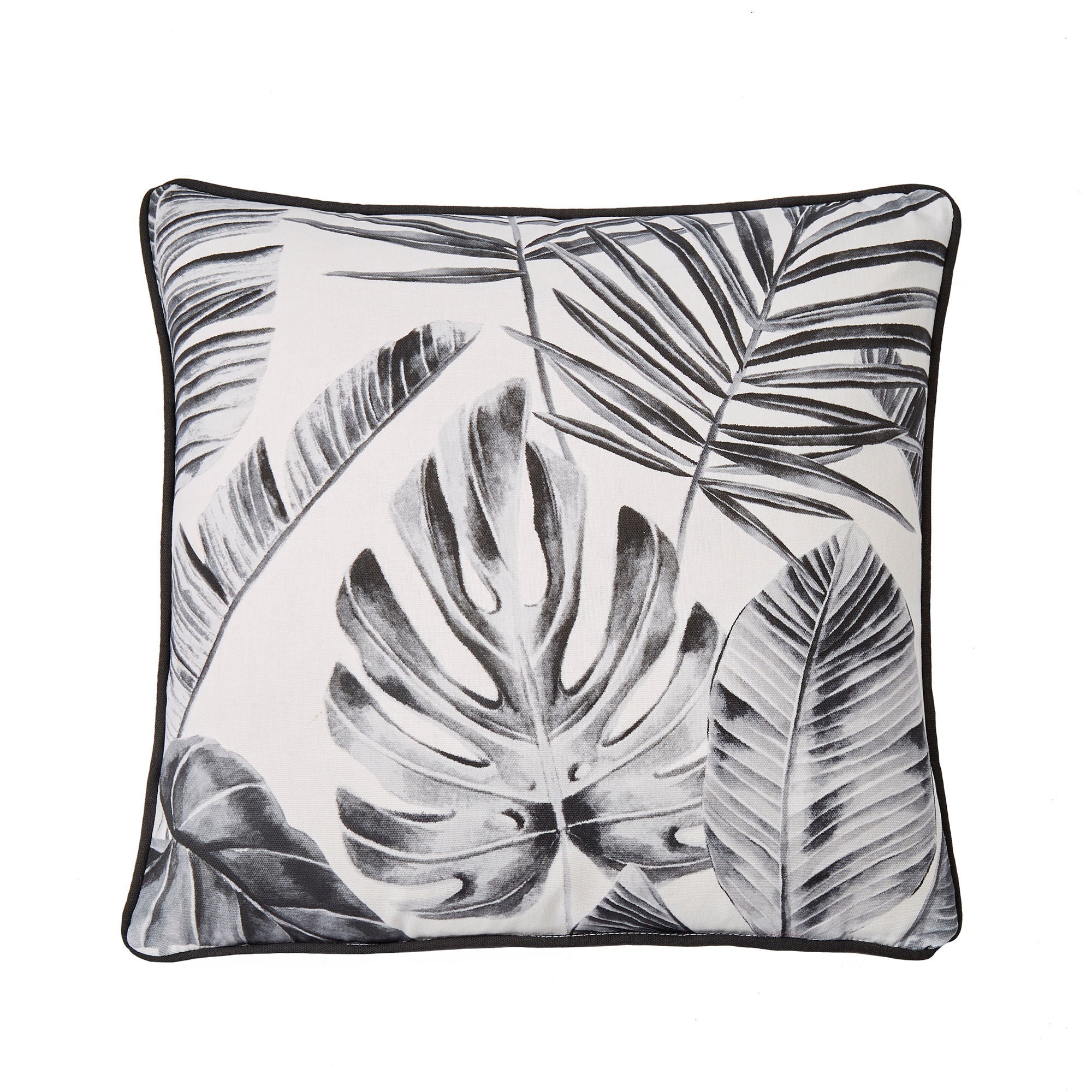 Coussin d'extérieur Tahiti argenté 43 x 43 cm