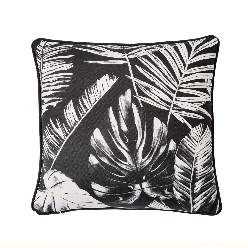 Coussin d'extérieur Tahiti argenté 43 x 43 cm