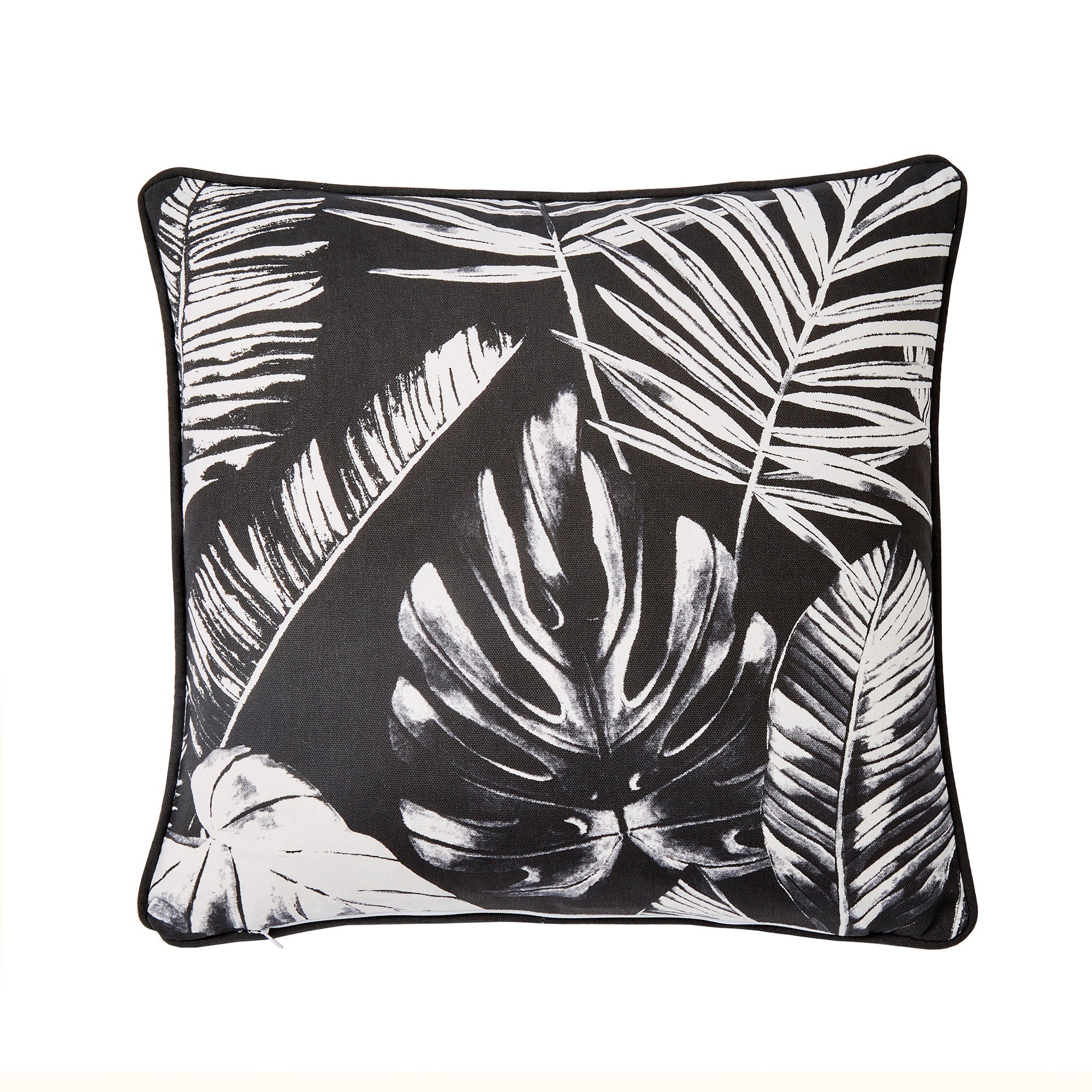Coussin d'extérieur Tahiti argenté 43 x 43 cm