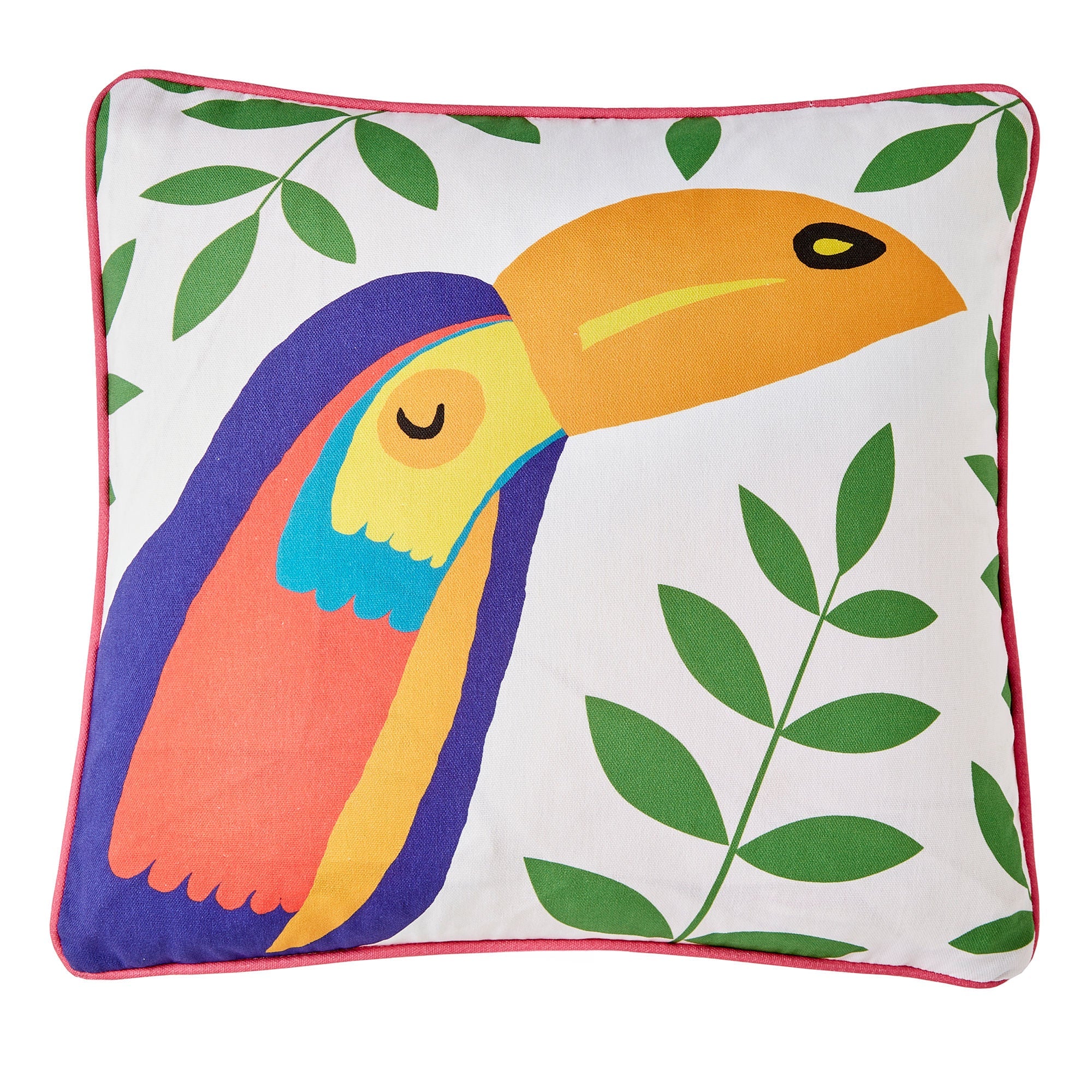 Coussin d'extérieur Tropical Flamingo rose 43 x 43 cm