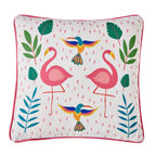 Coussin d'extérieur Tropical Flamingo rose 43 x 43 cm