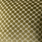 Coussin à pois en velours vert 43 x 43 cm