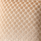 Coussin à pois en velours naturel 43 x 43 cm