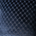 Coussin à pois en velours bleu marine 43 x 43 cm