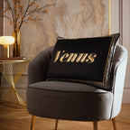 Coussin Venus Signature noir 40 x 60 cm
