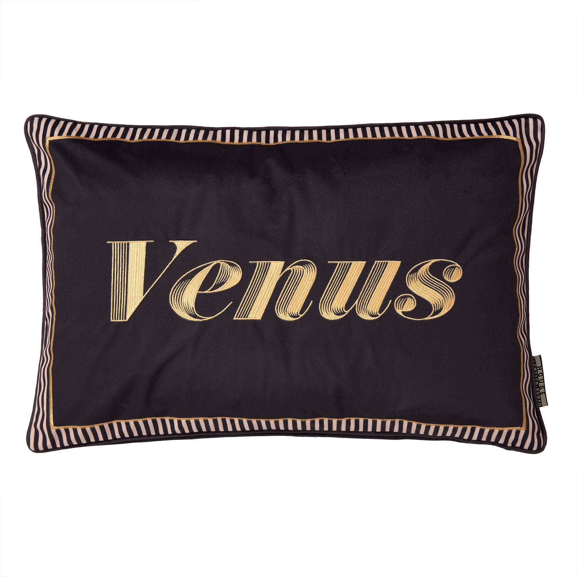 Coussin Venus Signature noir 40 x 60 cm