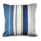 Coussin rayé Whitworth bleu 43 x 43 cm