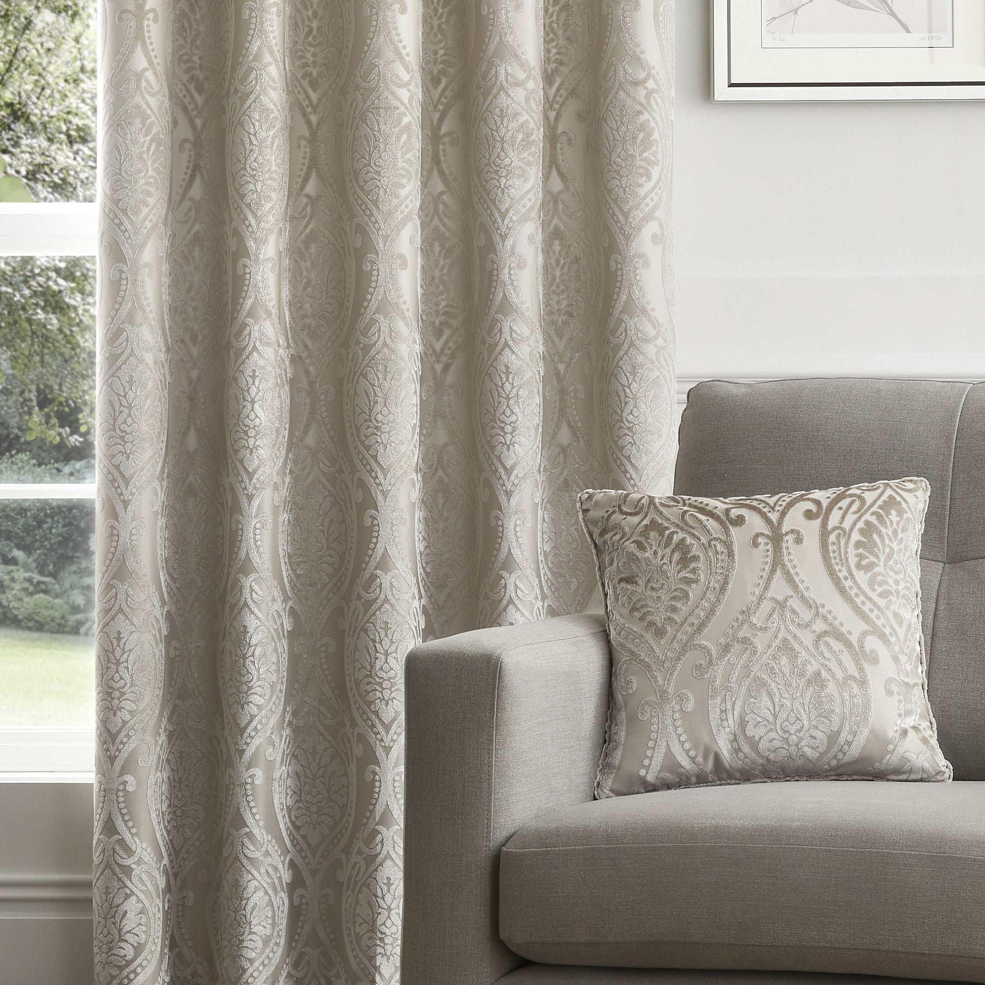 Coussin Château naturel 43 x 43 cm