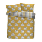 Parure de lit à carreaux Colville couleur ocre