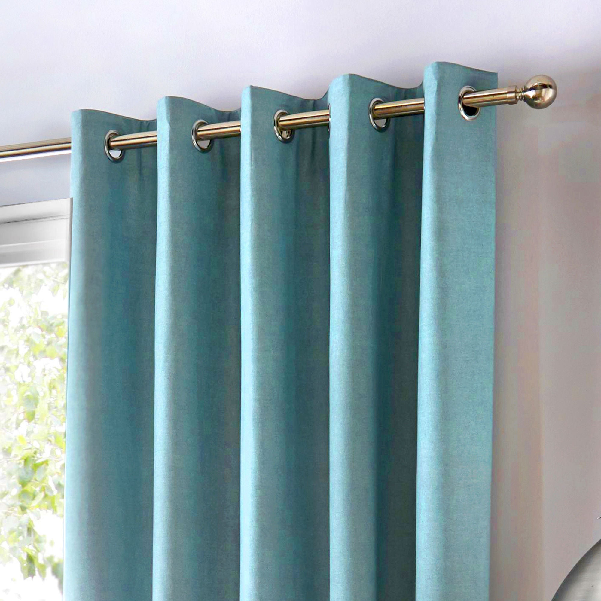 Rideaux à œillets Sorbonne couleur œuf de canard